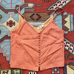 Madewell Button Down Cami Top with playground posies sz 2